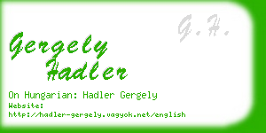 gergely hadler business card